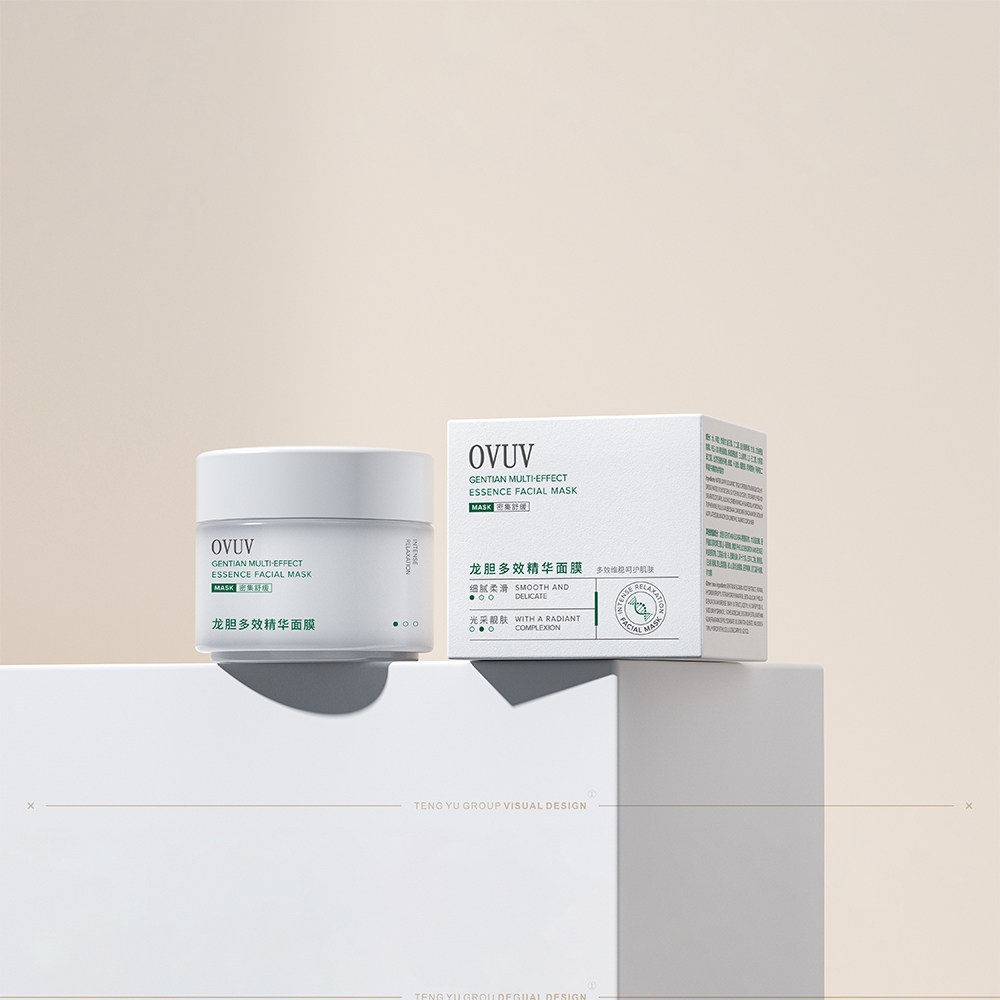 OVUV маска для лица Gentian multi-effect essence маска для лица осветляет, разглаживает, закрывает поры, успокаивает и наносит маску для лица