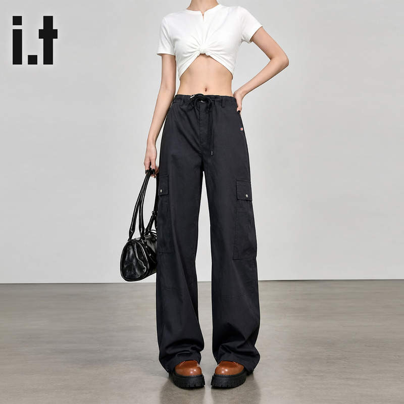 Chocoolate Korean-Style Pants 2026 New Women's Summer Cool and Stylish Black Quick-Dry Cargo Pants