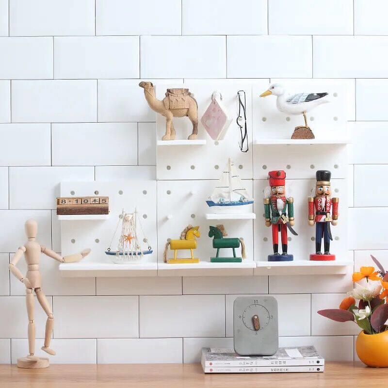Perforated board storage rack without punching hook on the wall desk hanging storage mini university dormitory god