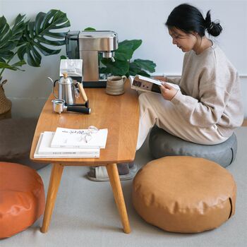 Leather floor cushion japanese futon lazy cushion tatami mat nordic bay window thickened seat post no wash