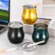 Thickened Stainless Steel Drum-Shaped Ashtray with Lid, Windproof Funnel, Personalized Creative Trendy Design for Home, Office, and Car Use