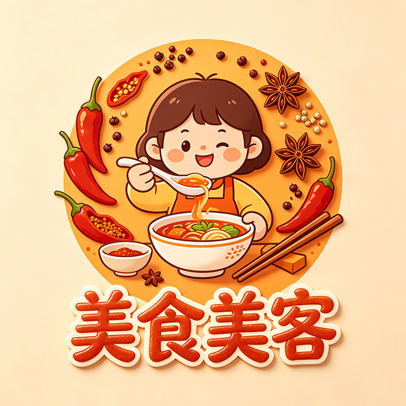 美食美客调味馆的LOGO