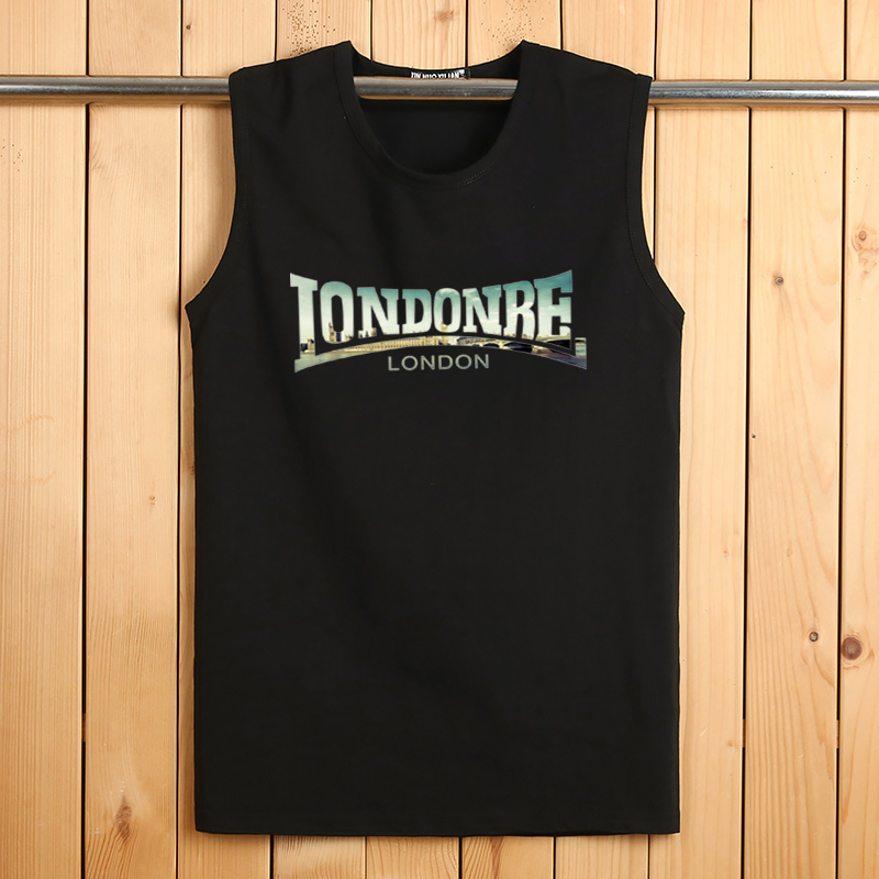 Mùa hè sinh viên thể thao không tay T-Shirt nam thanh niên giản dị vòng cổ mồ hôi vest kích thước lớn bóng rổ vai rộng vest ao the thao