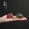 Yixing purple clay tea pet golden toad handmade tea play creative toad tea tray frog decoration tea accessories tea set accessories