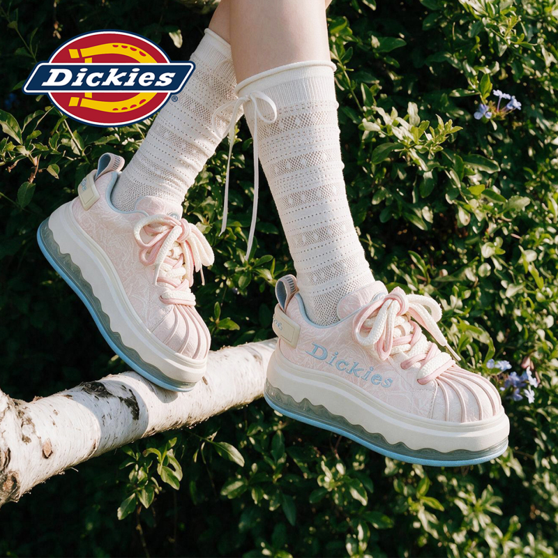 Dickies Fresh Style Shell-Toe Sneakers for Women with Thick Soles, Air Cushion, Height-Increasing, Winter Fleece-Lined, Unique Design, Casual Dickies Fresh Style Shell-Toe Sneakers for Women with Thick Soles, Air Cushion, Height-Increasing, Winter Fleece-Lined, Unique Design, Casual