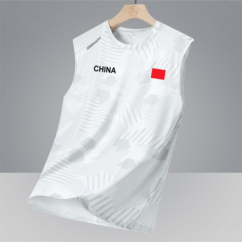 National Team American Style Trendy Vest for Men, Summer Ice Silk Versatile Sports Sleeveless Shirt, Breathable Fitness Tank Top for Boys National Team American Style Trendy Vest for Men, Summer Ice Silk Versatile Sports Sleeveless Shirt, Breathable Fitness Tank Top for Boys