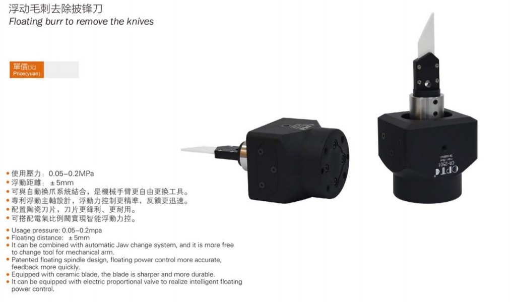 OPT Brand CR-2501 Floating Burr Removal Shawl Knife