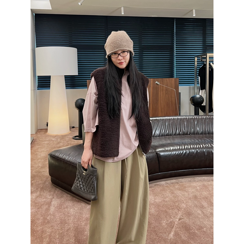 Juchen's New Early Autumn 26-Style Baggy Slightly Curved Floating Loose Slimming Straight-Leg Pants Juchen's New Early Autumn 26-Style Baggy Slightly Curved Floating Loose Slimming Straight-Leg Pants