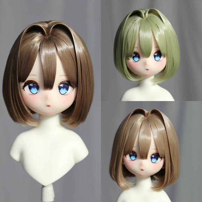 Bjd Doll Wig, Two-Dimensional High-Temperature Synthetic Wig, Cat Elf Style Hair