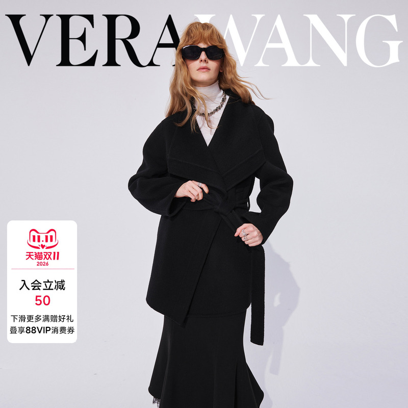 Verawang Large Lapel Cashmere Woolen Coat for Women, Autumn and Winter Designer Style, Accessible Luxury, High-End Woolen Jacket Verawang Large Lapel Cashmere Woolen Coat for Women, Autumn and Winter Designer Style, Accessible Luxury, High-End Woolen Jacket