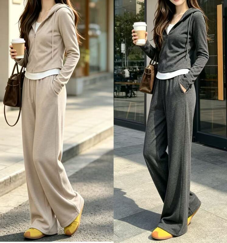 【This Price Includes Pants + Top】Early Autumn High-End Hooded Two-Piece Set-Xx