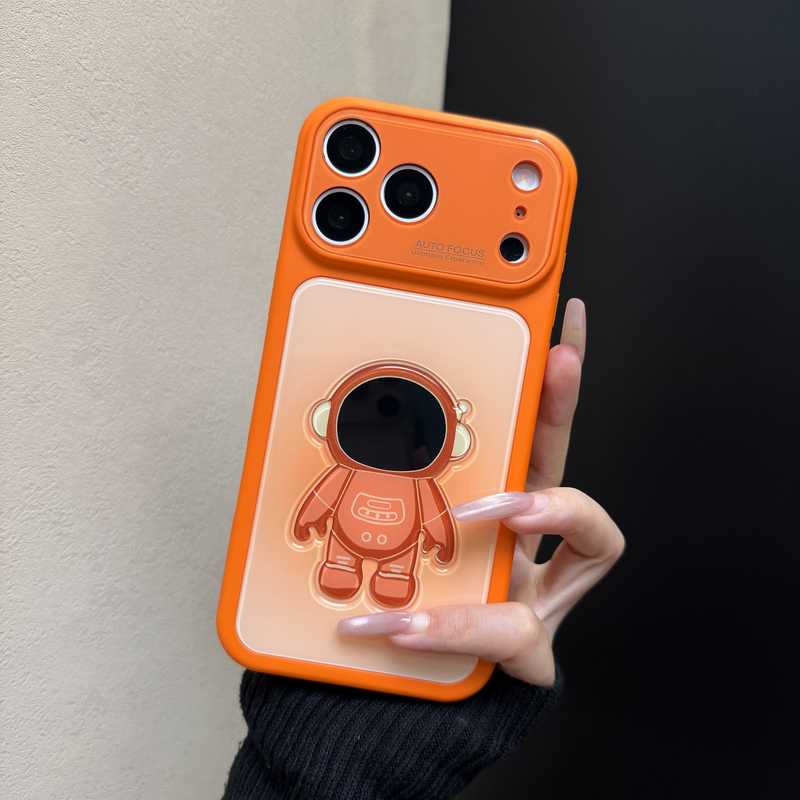 Ai Button Full-Cover Case Suitable for iPhone 17 Pro Max, New 3D Astronaut Design, Large Window for 16 Pro, Trendy Brand for 15 Pro Max, Unisex for 14, Full-Cover Anti-Drop Protective Case for 13 Pro Max