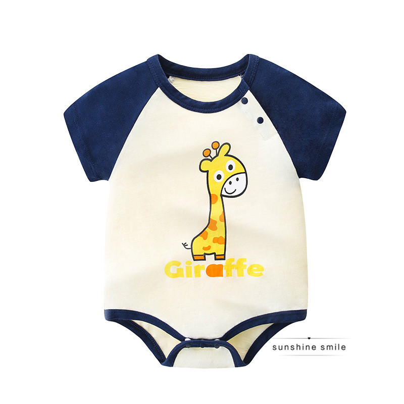 Korean newborn baby jumpsuit summer thin section female romper romper summer cartoon male baby clothes