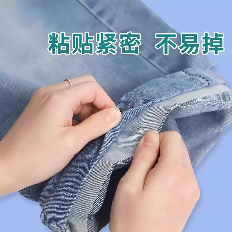 Pants Hem Shortening Tool, No Sewing, No Ironing, Self-Adhesive Fixing Patches, Self-Adhesive Pant Leg Patches, Hem Clips, Too Long Adjustment