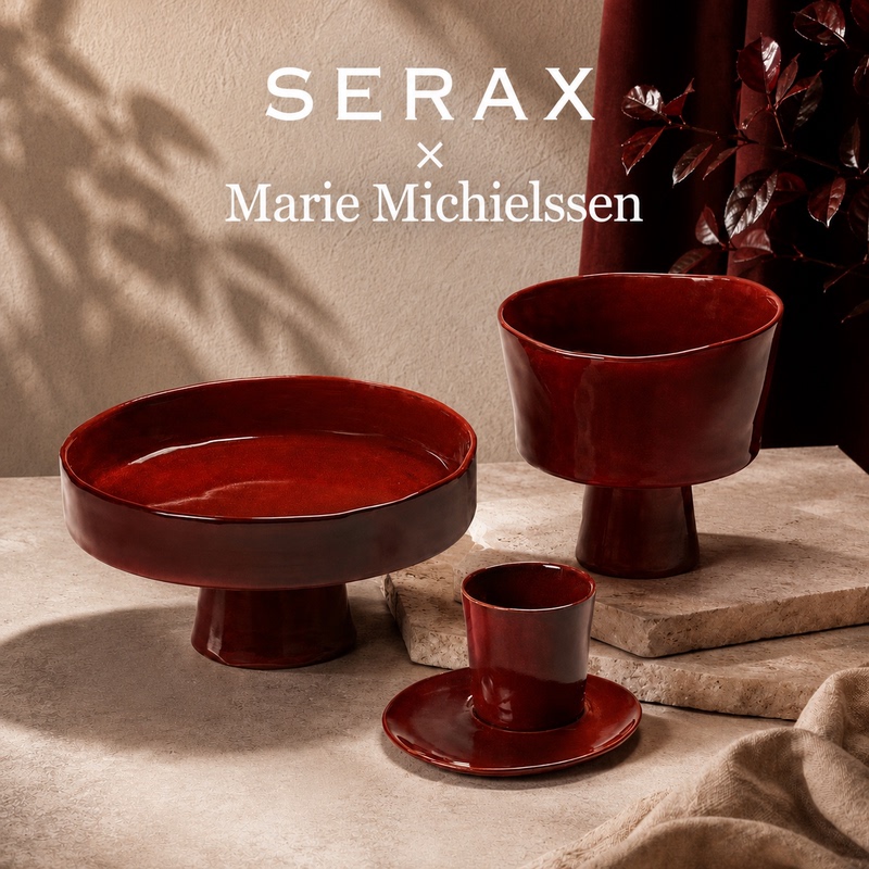 [Housewarming Gift] Belgian Serax Retro Red Tableware La Mere Ceramic Bowl Round Plate Western-Style Dinner Plate