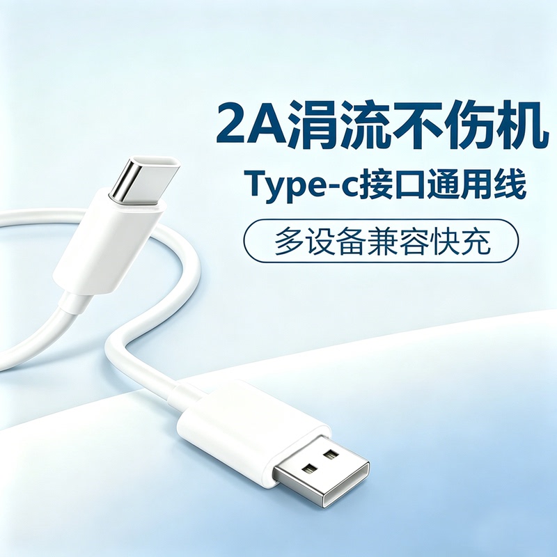 2A Data Cable USB to Type-C Interface Extension 3m Charging Cable for Learning Devices, Android Phones, Monitoring Devices, Bluetooth Earphones, Watches, Desk Lamps, Small Fans, Keyboards, Power Banks, Universal Type-C Charging Cable