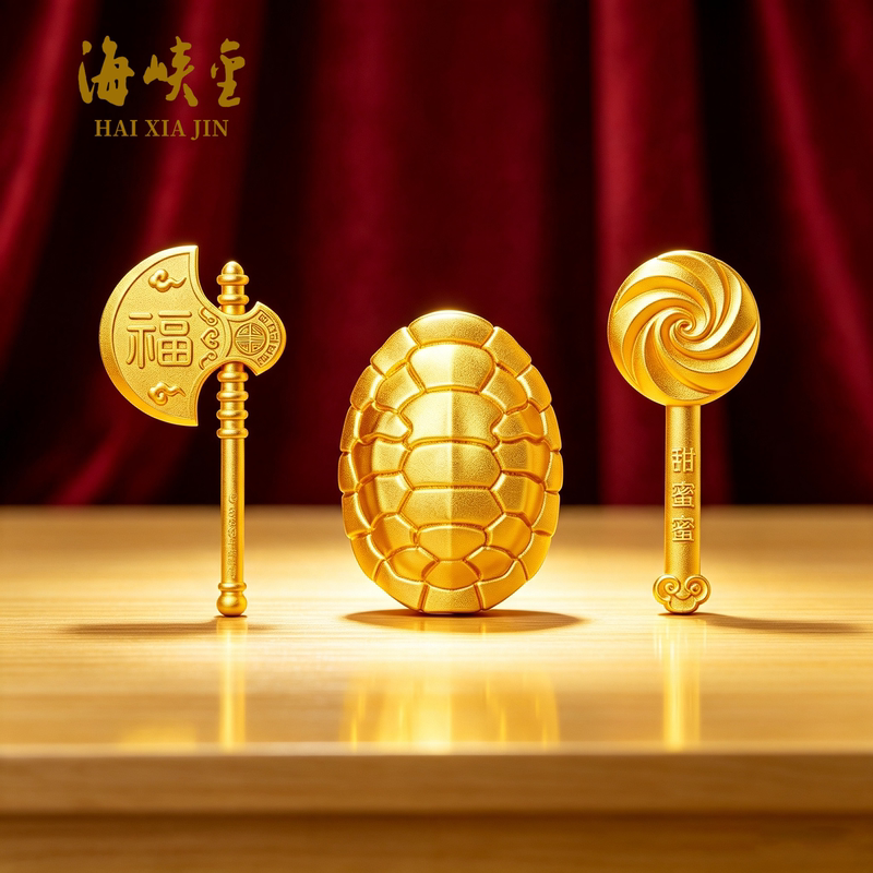 【Three Treasures of Fortune】Golden Millennium X Strait Gold Solid Gold Nugget Small Ornament Turtle Shell Ancient Craft Gold 【Three Treasures of Fortune】Golden Millennium X Strait Gold Solid Gold Nugget Small Ornament Turtle Shell Ancient Craft Gold