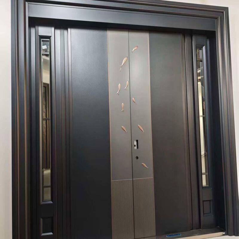 High-End Aluminum Door with Zinc Alloy, New Model Double-Door Villa Entrance Door, Rural Entry Door for Self-Built Homes