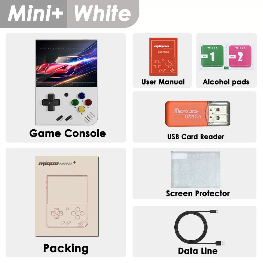 Карманная ретро-игровая консоль MIYOOO MINI PLUS портативная версия v2 мини