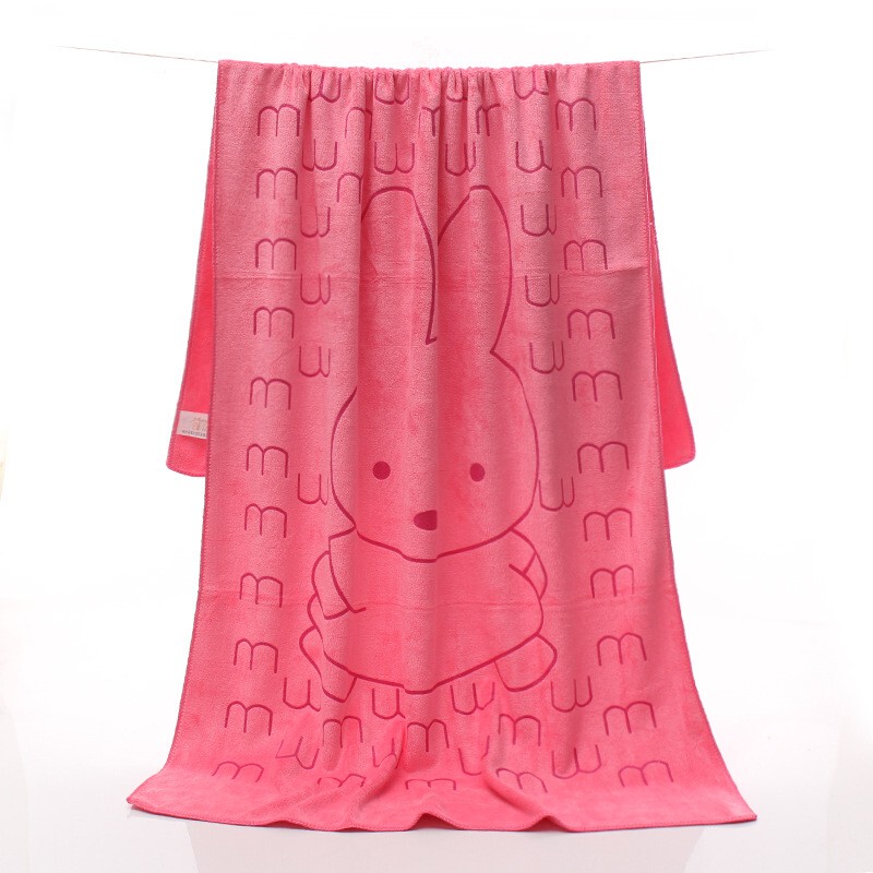 400g/ ㎡ Thickened Microfiber Bath Towel, Absorbent and Quick-Drying, Large Adult Towel with Cartoon Print, Beach Towel
