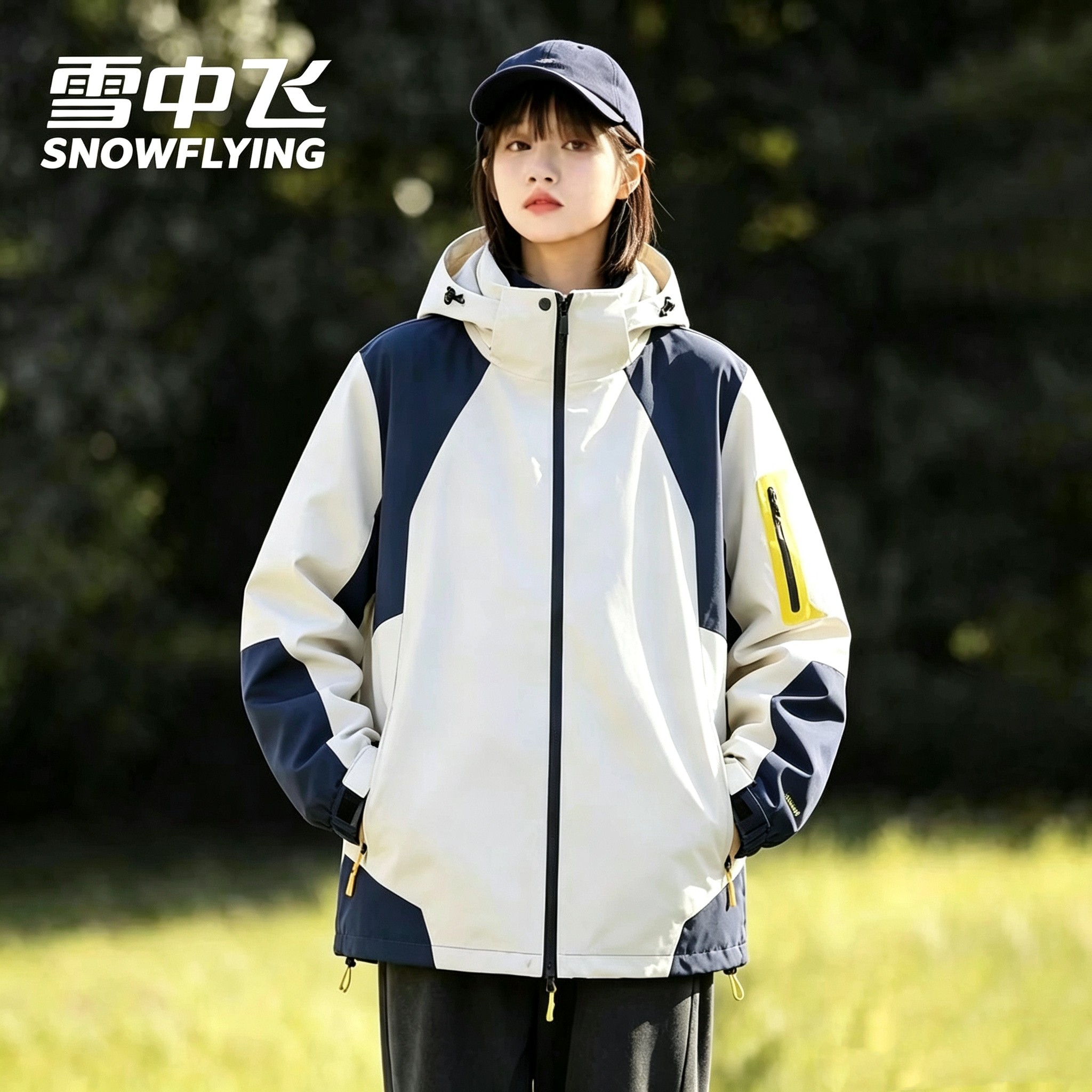 9.9补贴金# SNOW FLYING/雪中飞  男女户外防水机能休闲百搭外套 券后39.84元
