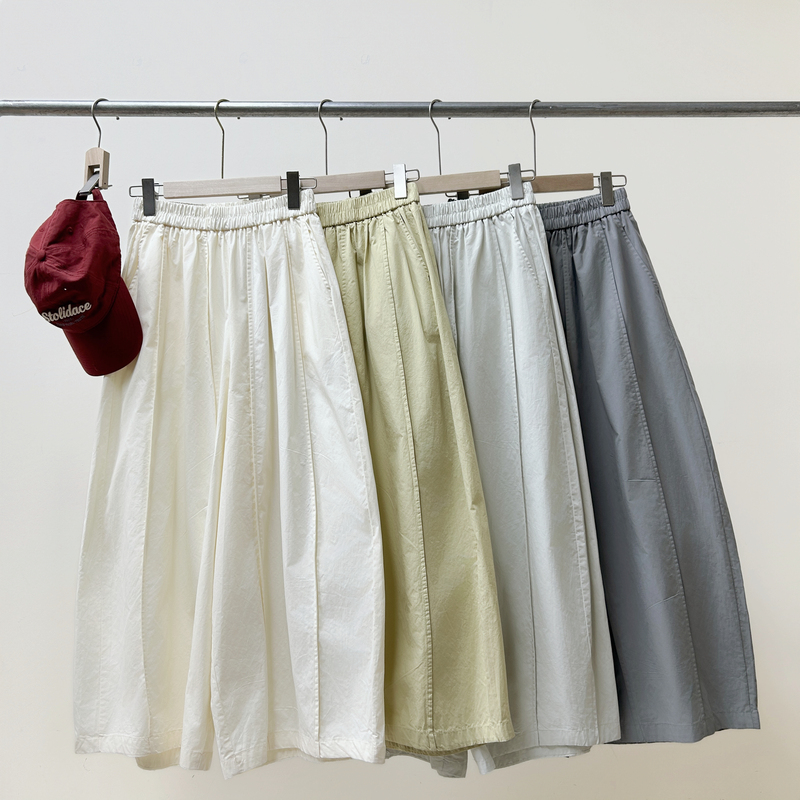 【Honeydew Pants】Japanese-Style Casual Artistic Elastic Waist Patchwork Vertical Cotton Air Pants Women's Long Pants 611 H61120 【Honeydew Pants】Japanese-Style Casual Artistic Elastic Waist Patchwork Vertical Cotton Air Pants Women's Long Pants 611 H61120