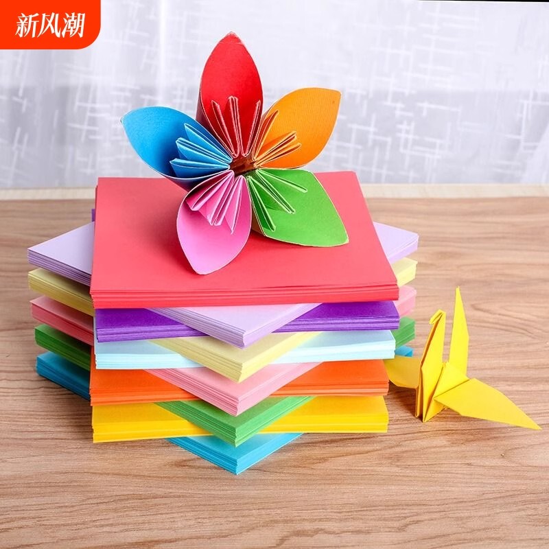 Colorful Handmade Origami Paper for Children, Double-Sided Soft Paper for Kindergarten, Special Square Paper for Folding Paper Cranes