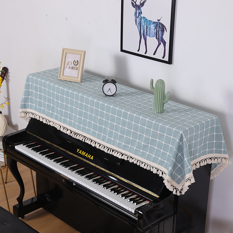 Modern Minimalist Piano Hood Half Hood New Piano Towel Full Hood Dust Resistant Cotton Hemp Cloth Art Nordic Piano Bougeb