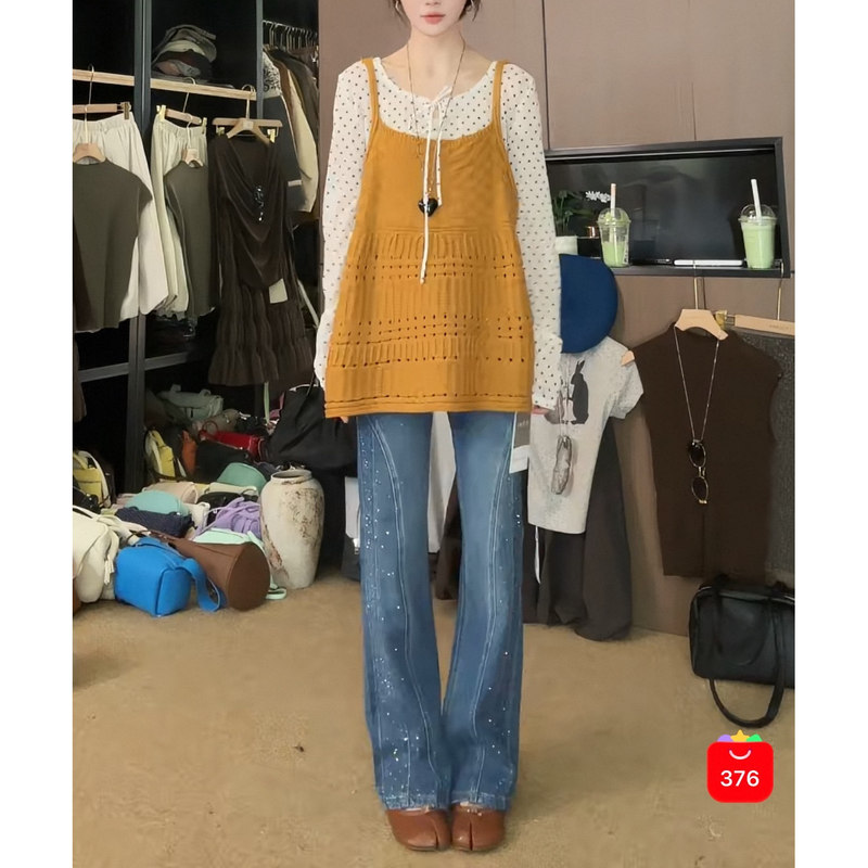 26N0812【Selected by Local Girls】Vest 8778 Red