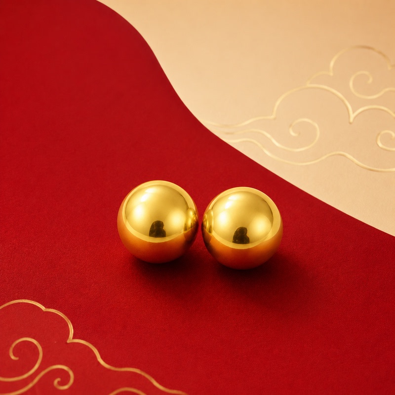 【Jifenna】Pure Gold 999 Small Gold Beads, Traditional Round Beads, Fortune Beads, DIY Bracelet Accessories 【Jifenna】Pure Gold 999 Small Gold Beads, Traditional Round Beads, Fortune Beads, DIY Bracelet Accessories