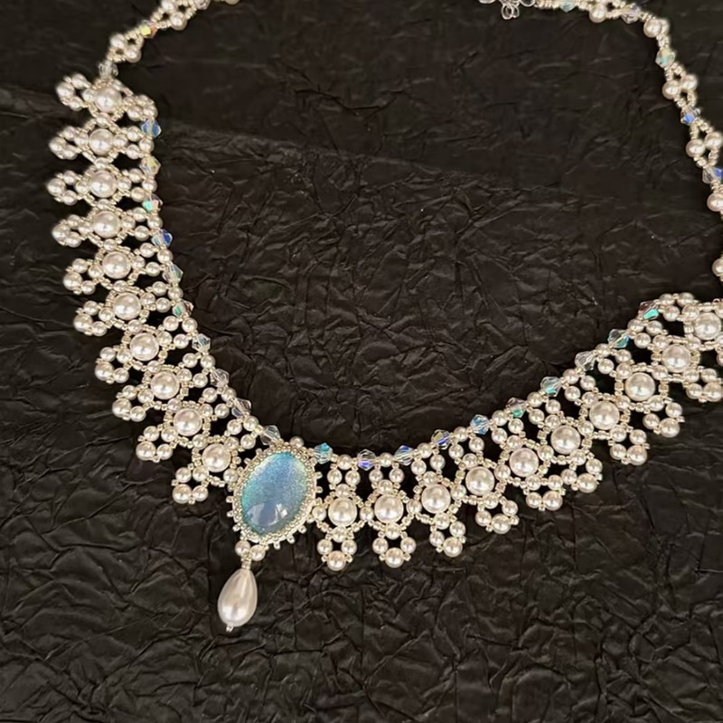 Louvre Beading Material Kit DIY Handmade Victorian Phantom Necklace Pearl Sparkling Elegant Qixi Festival Gift Louvre Beading Material Kit DIY Handmade Victorian Phantom Necklace Pearl Sparkling Elegant Qixi Festival Gift