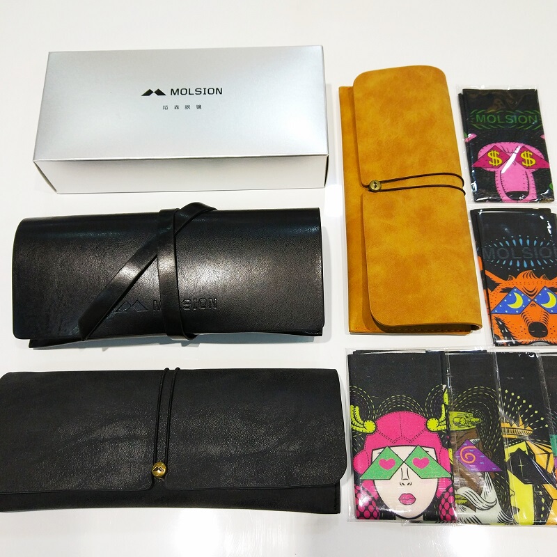 Mosen Glasses Case ins New Original Sunglasses Case for Girls, Black Leather Portable Myopia Glasses Case with Cloth Mosen Glasses Case ins New Original Sunglasses Case for Girls, Black Leather Portable Myopia Glasses Case with Cloth