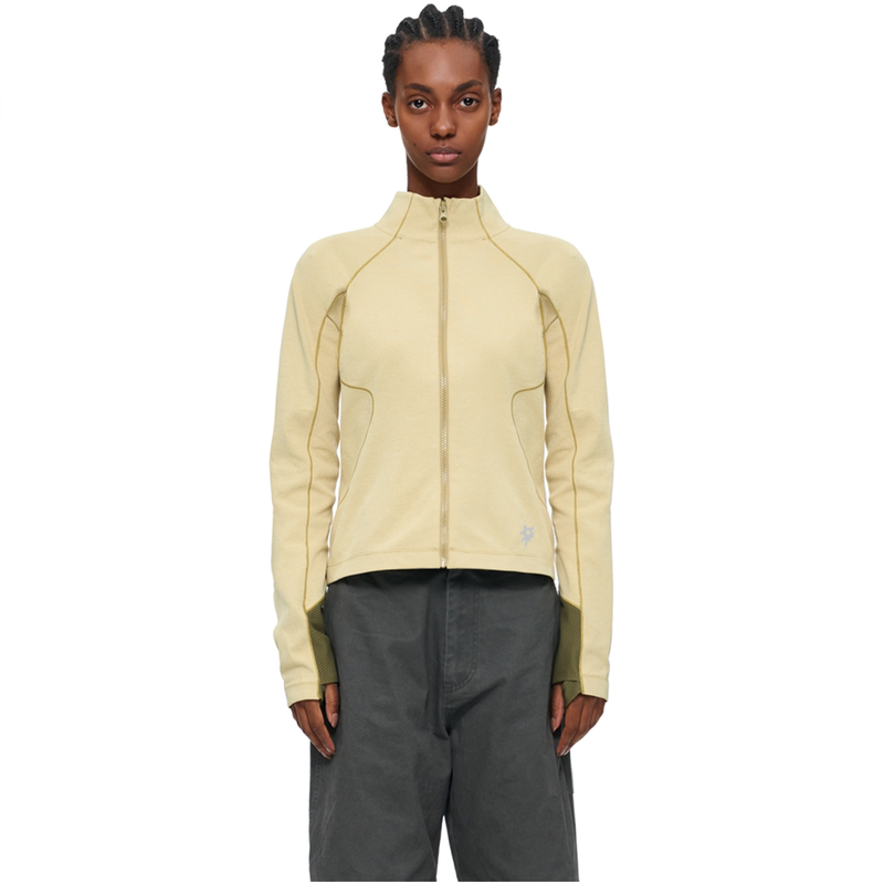 Xinadu Three-Dimensional Cut High-Neck Slim-Fit Knit Jacket Xinadu Three-Dimensional Cut High-Neck Slim-Fit Knit Jacket