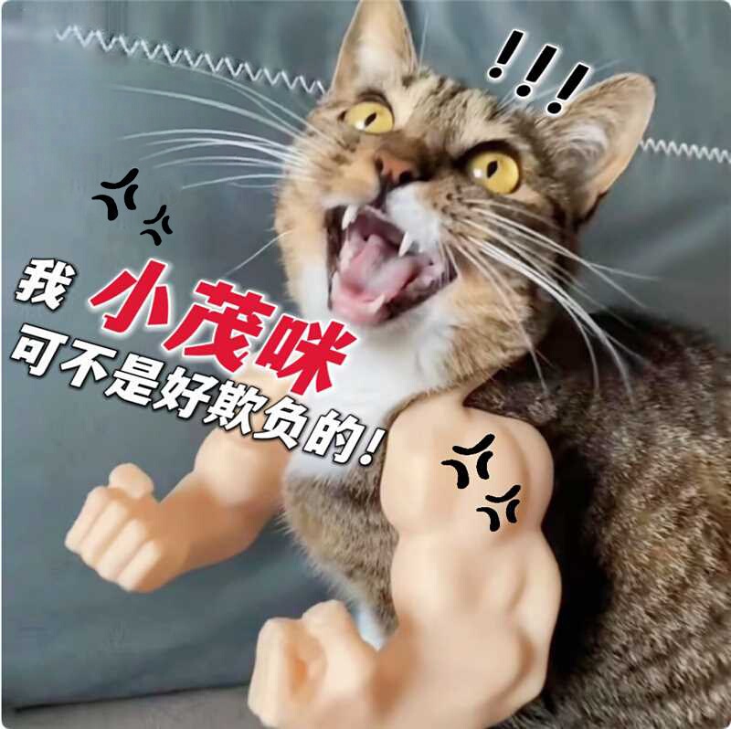 Cat Muscle Arm Boxing Neck-Hanging Dog Fist Hulk Cosplay Prank Creative Internet Celebrity Prank Toy