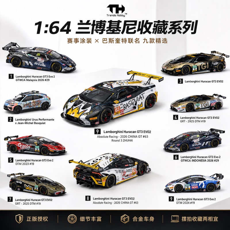 Th 1:64 New Model Porsche 918 911Gt3R Lamborghini Hurricane Urus Alloy Car Model