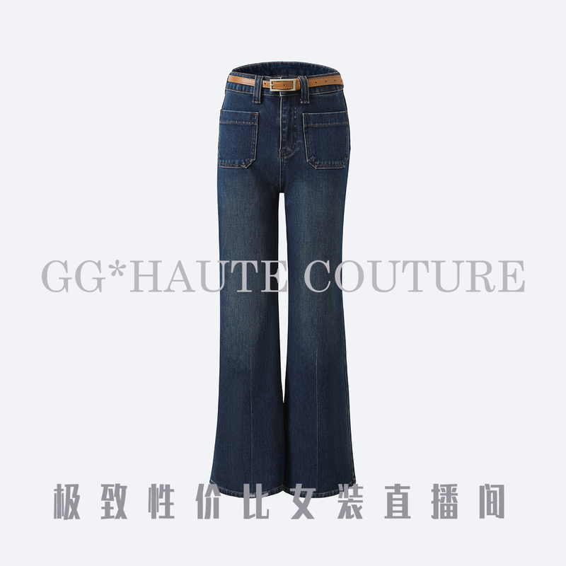 【Style Selection】Fleece-Lined【Xiangxiangjia/Pocket Denim】Denim Pants Xg10166339 【Style Selection】Fleece-Lined【Xiangxiangjia/Pocket Denim】Denim Pants Xg10166339