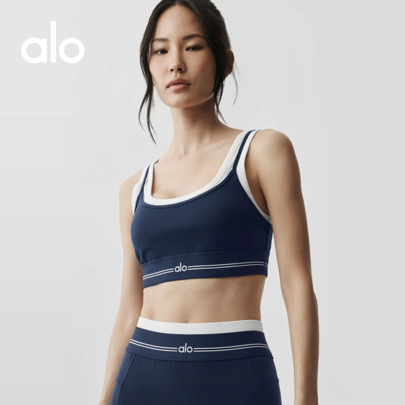 Alo|Women's Airbrush Better Together Slim Fit Training Color-Block Sports Vest Alo|Women's Airbrush Better Together Slim Fit Training Color-Block Sports Vest