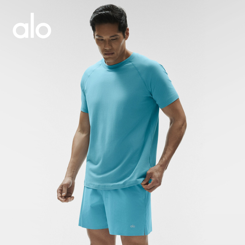 Alo｜Men's Alo Vapor Loose-Fit Sports Casual Yoga Crew Neck Short-Sleeve T-Shirt