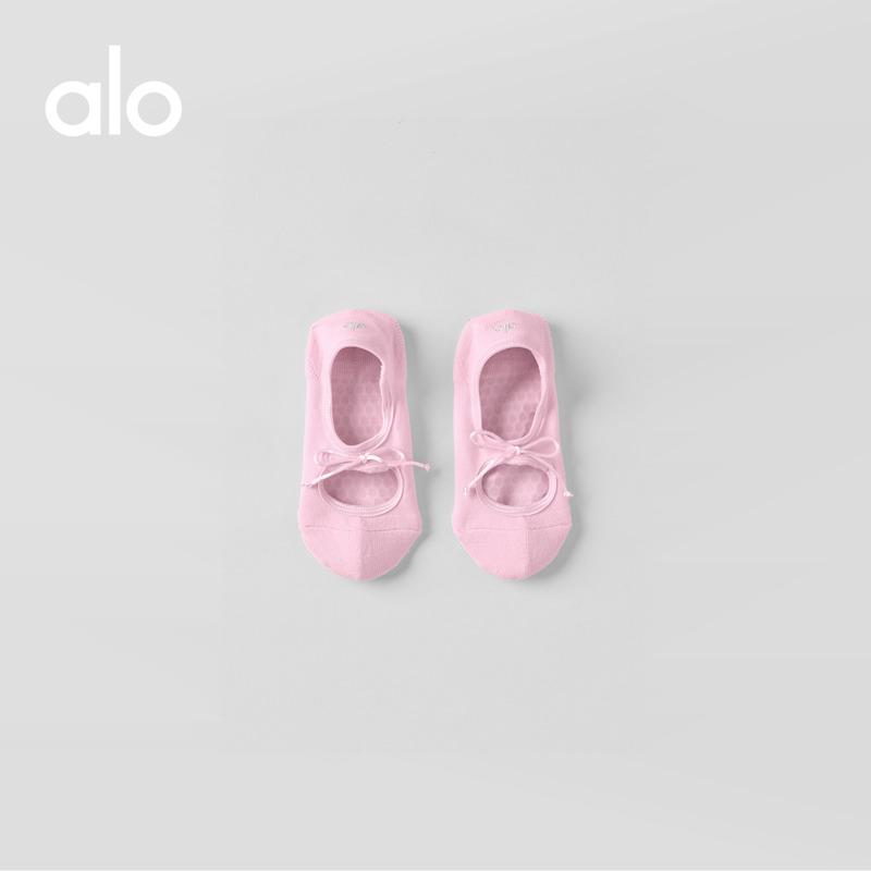 Alo｜Women's 2026 Autumn Grip Sports Training Yoga Bow Elastic Ballet Socks