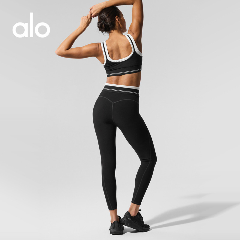 Alo|Women's Airbrush Better Together Sports Color-Block Leggings Nine-Point Pants Alo|Women's Airbrush Better Together Sports Color-Block Leggings Nine-Point Pants
