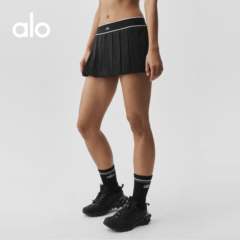 Alo|Women's Amp It up Sports Casual Stretch Lightweight Short Low-Waist Tennis Skirt Alo|Women's Amp It up Sports Casual Stretch Lightweight Short Low-Waist Tennis Skirt