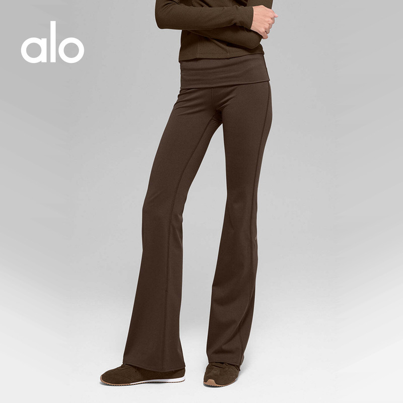 Alo|Women's Alo Softsculpt Sports Casual Retro Low-Waist Tight Flared Pants Alo|Women's Alo Softsculpt Sports Casual Retro Low-Waist Tight Flared Pants