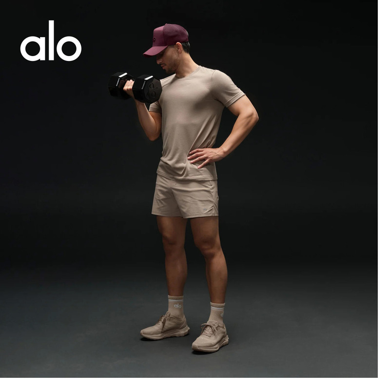Alo|Men's Repetition Sports Casual Fitness Yoga Classic Shorts 5 Inches Alo|Men's Repetition Sports Casual Fitness Yoga Classic Shorts 5 Inches