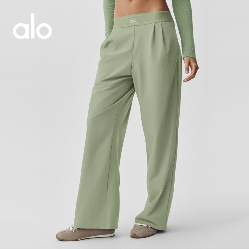 Alo｜Women's Suit up Loose Fit Commuting Stretch Casual Straight-Leg Trousers Regular Version