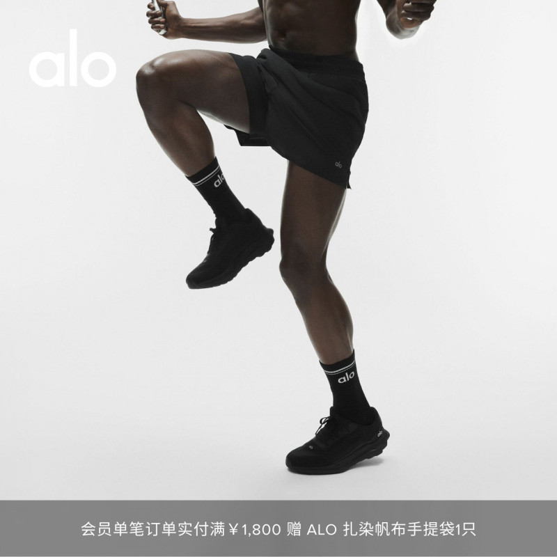 Alo｜Men's Adapt Running Loose-Fit Sports Training Casual Fitness Drawstring Shorts 5"
