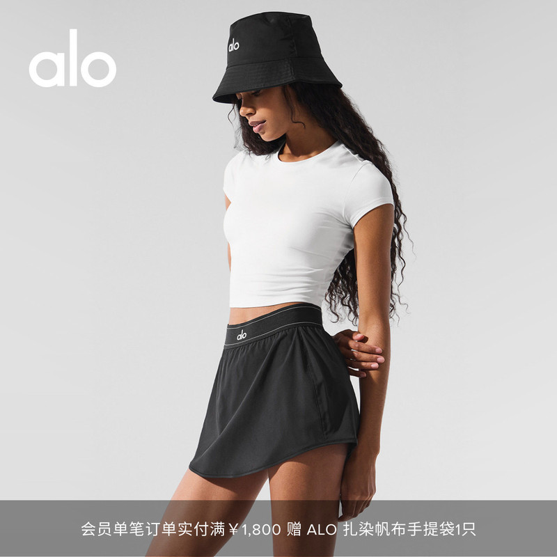 Alo|Women's Alosoft Finesse Slim Fit Short Sleeve Sports Training Crew Neck T-Shirt Alo|Women's Alosoft Finesse Slim Fit Short Sleeve Sports Training Crew Neck T-Shirt