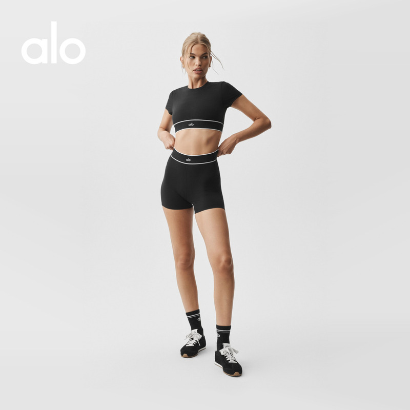 Alo|Women's Alo Softsculpt Amp It up Color Block High-Waisted Sports Shorts 3 Inches Alo|Women's Alo Softsculpt Amp It up Color Block High-Waisted Sports Shorts 3 Inches