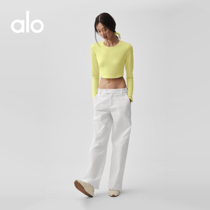 Alo｜Women's High Road Loose Wide-Leg Casual Trendy Low-Waist Straight Pants