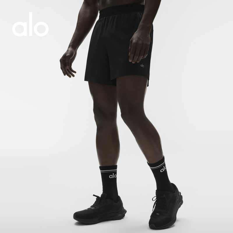 Alo｜Men's Adapt Running Loose-Fitting Sports Training Casual Fitness Drawstring Shorts 5 Inches