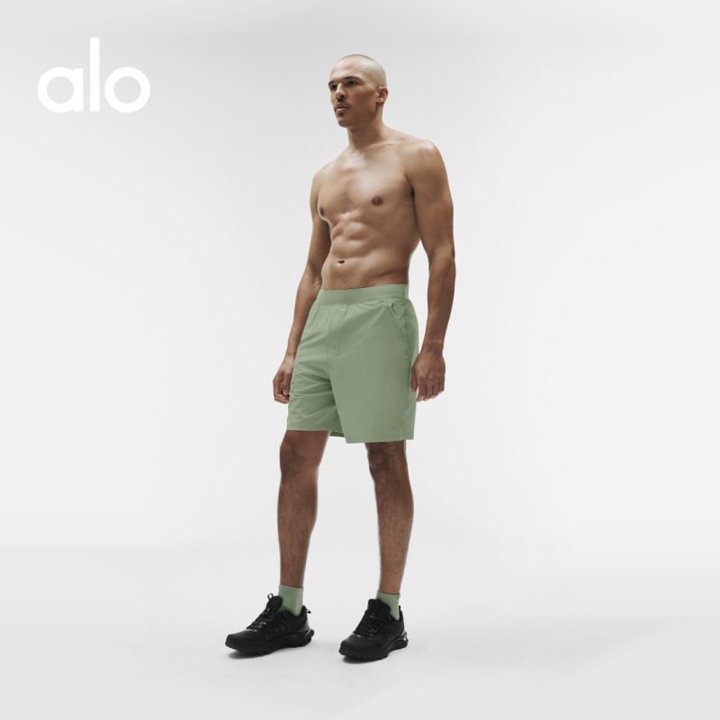 Alo|Men's Repetition Sports Training Elastic Cycling Shorts Sports Shorts 7 Inches Alo|Men's Repetition Sports Training Elastic Cycling Shorts Sports Shorts 7 Inches